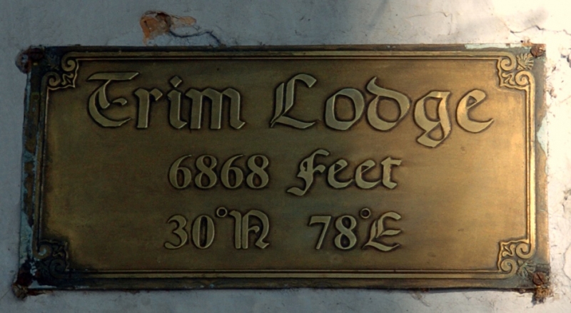 Trim Lodge Brass Plate